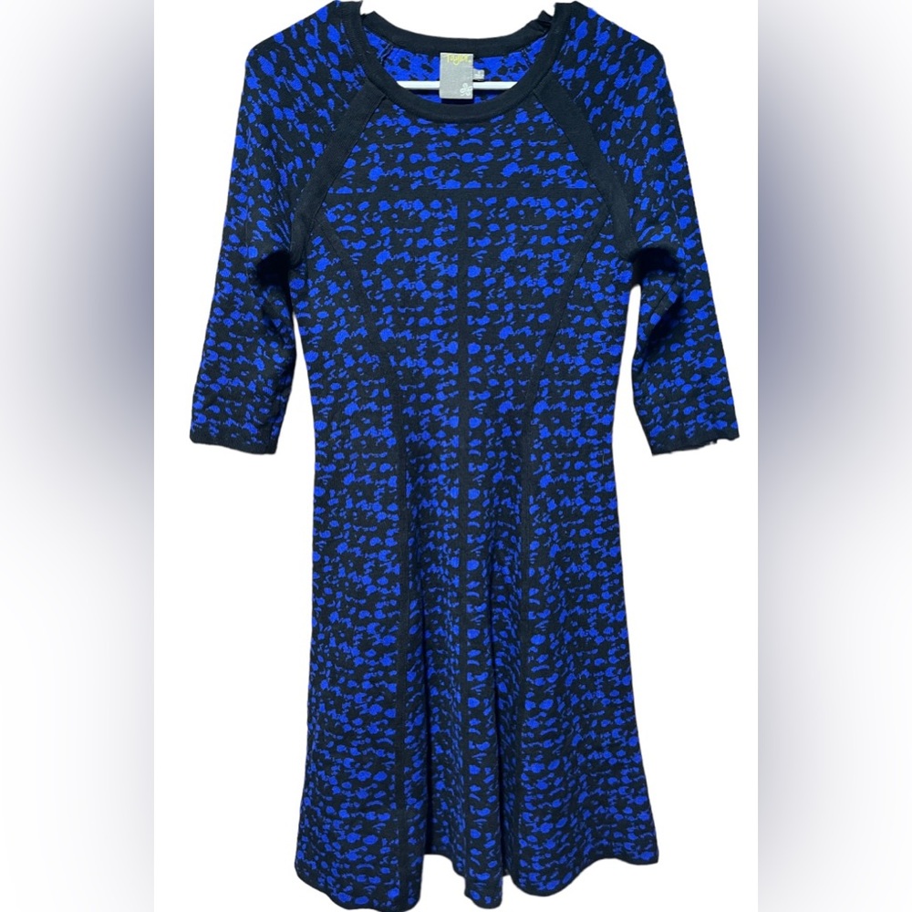 Taylor Sweater Midi Dress Blue and Black Women’s S